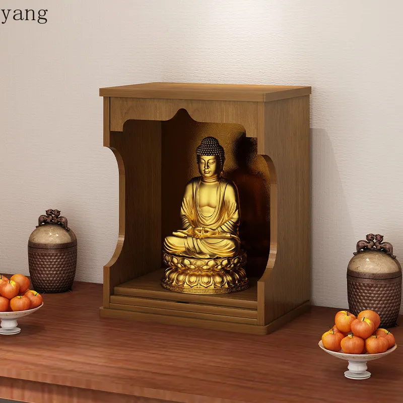CX Solid Wood Household Offering Table Shentai Buddhist Cabinet Shrine Gongtai New Chinese Style