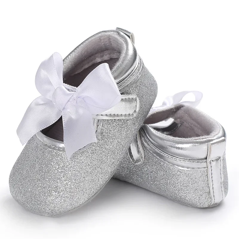 2019 Girls PU Princess Bow Heart Shoes Glitter Sneaker