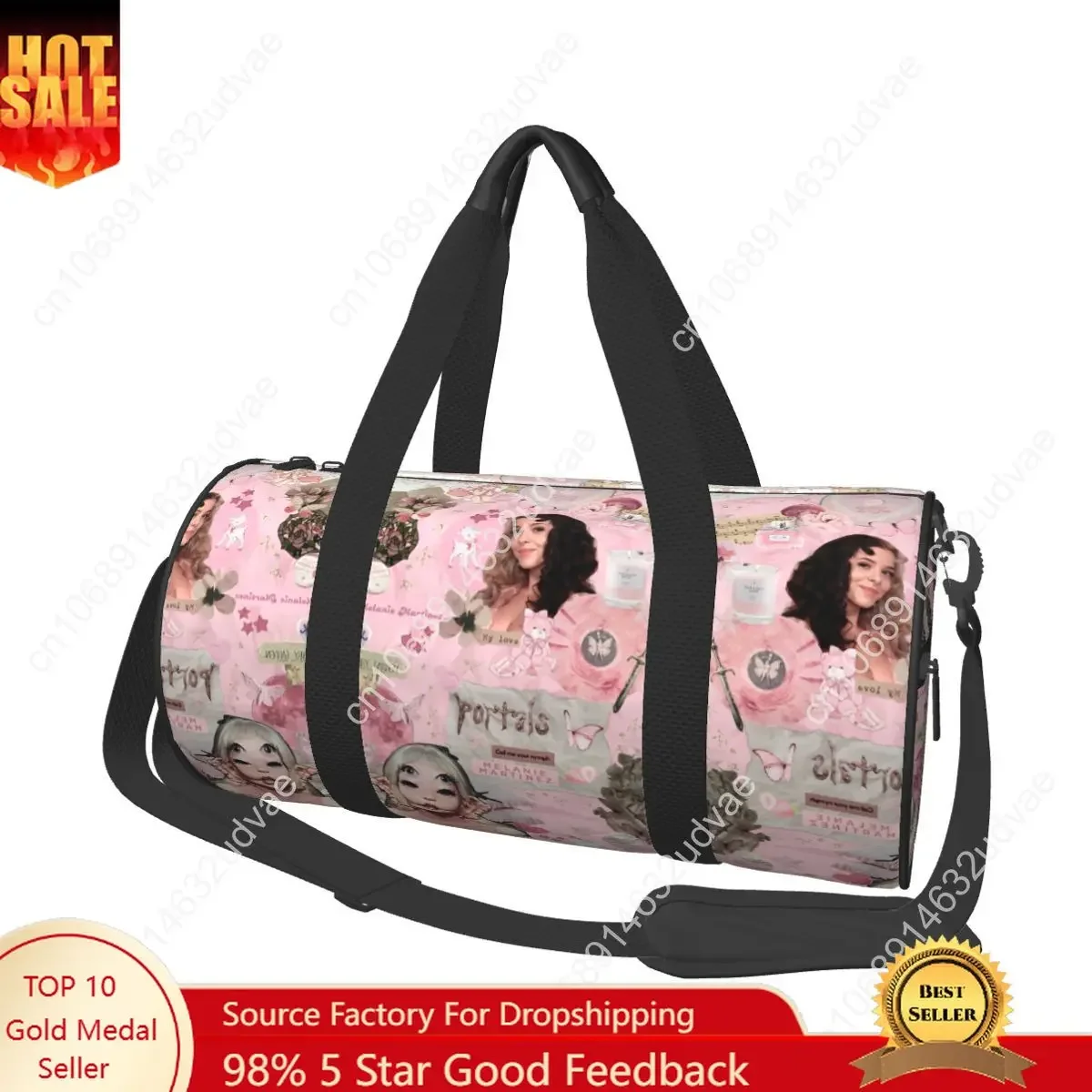 Melanies Martinezs American Singer Gym Bag Weekend Sport Bags with Shoes Swimming Custom Handbag Colorful Fitness Bag For Couple
