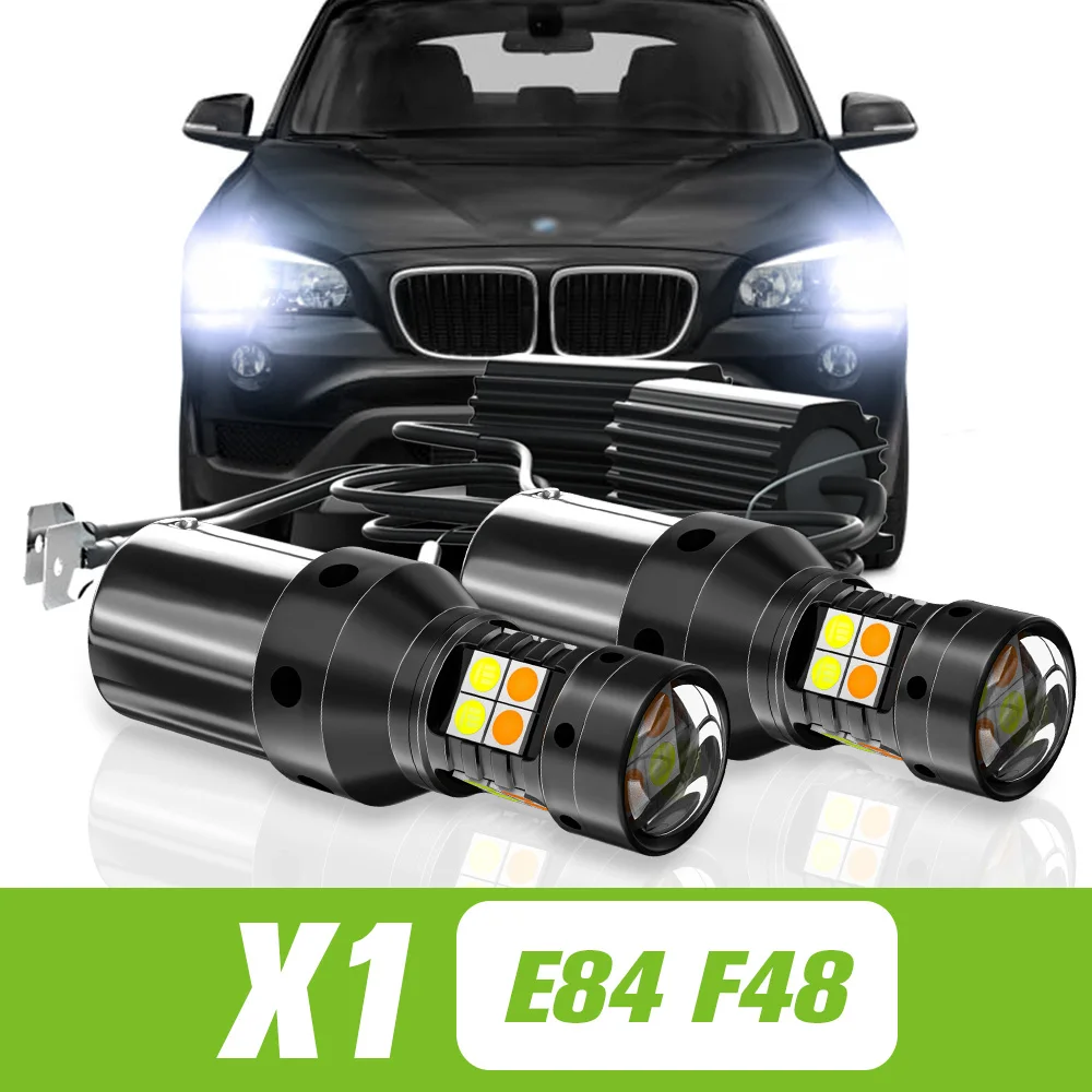 

2pcs For BMW X1 E84 F48 Dual Mode LED Turn Signal+Daytime Running Light DRL 2009 2010 2011 2012 2013 2014 2015 2016 Accessories