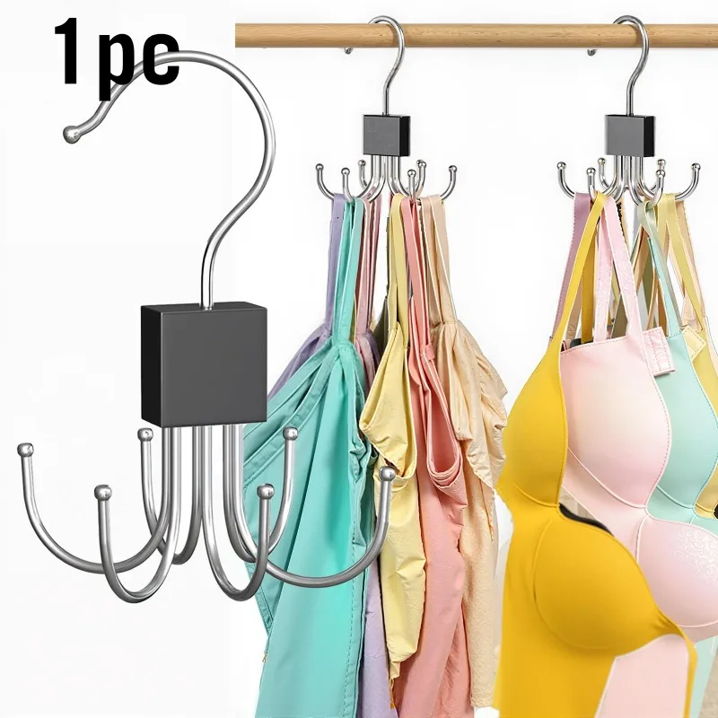 1 PCS [360 Degree Rotating Hook] Vest Style Clothes Hanger, Space Saving Storage Suitable for Vests, Bras, Scarves, Wallets, Etc