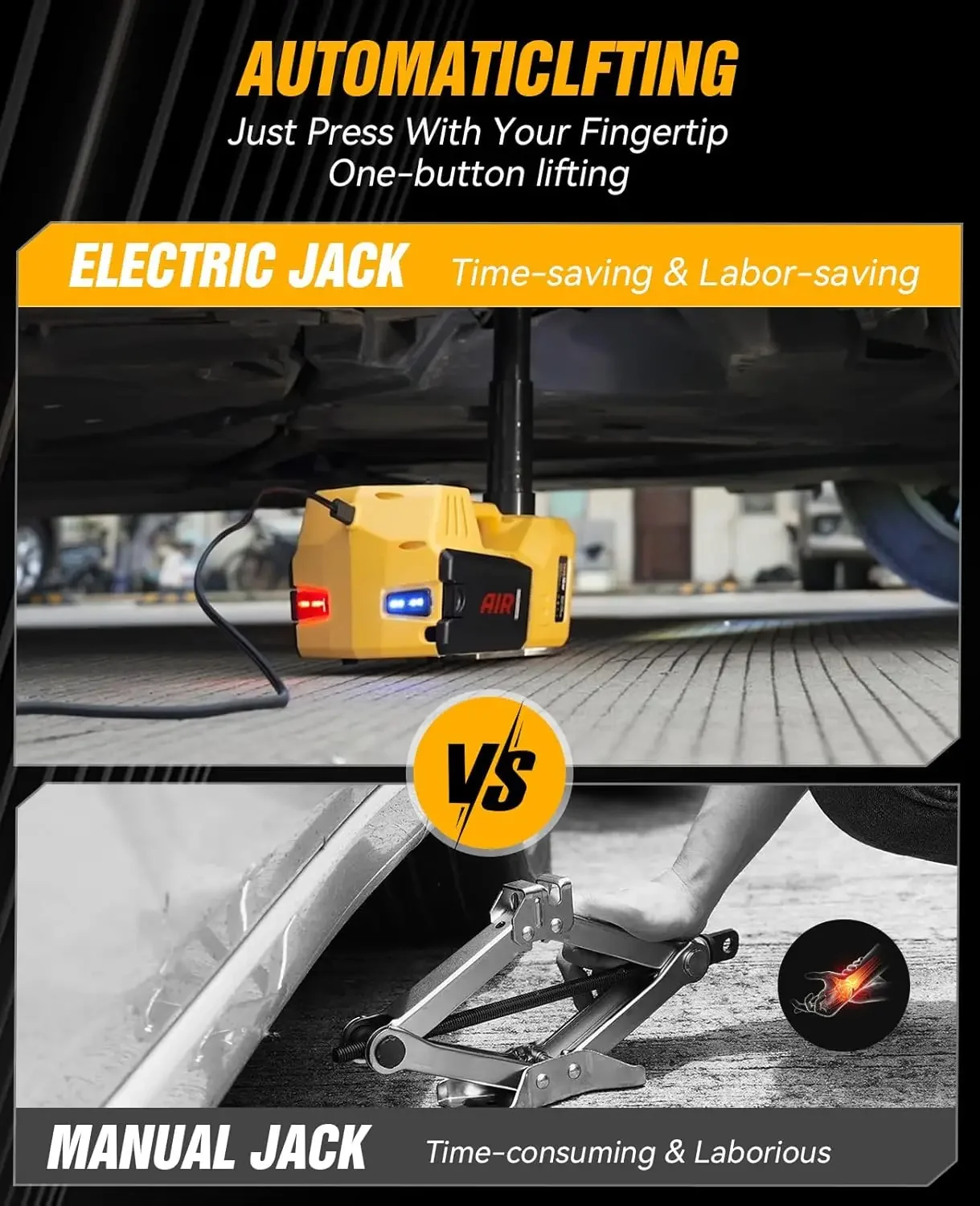 Kit Jack Mobil Listrik Taskstar 5 Ton 12V Hidrolik dengan Kunci Impact Listrik untuk SUV MPV Sedan Truk Perbaikan Garasi Ban Pengganti