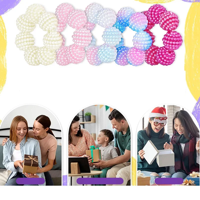 

5Pcs Adult Fingertip Stress Relieving Toy Compact Finger Massage Tool Fashionable Finger Pressure Relief Bead Ring Accessories