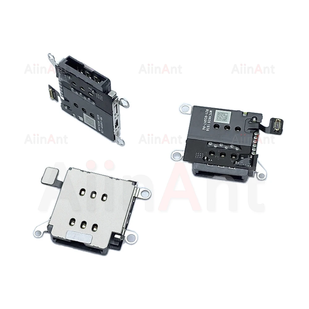 AiinAnt-Soporte de lector de tarjetas Sim doble, adaptador de conector, Cable flexible para iPhone XR 11 12 13 Pro Max, piezas de teléfono