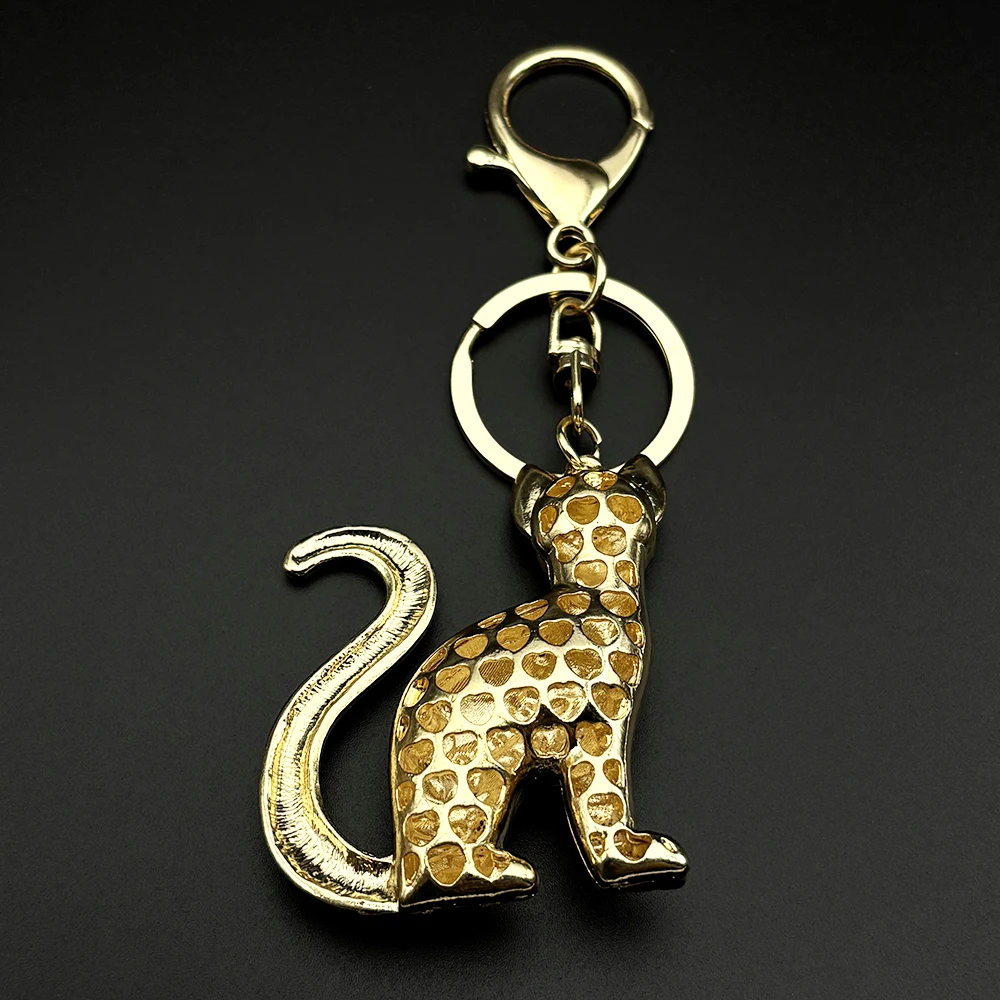 Ethnic Enamel Siamese Cat Keyring Women Men Fashion Bag Charm Flower Bohemia Mexican Day Of The Dead Keychain Jewelry Gifts