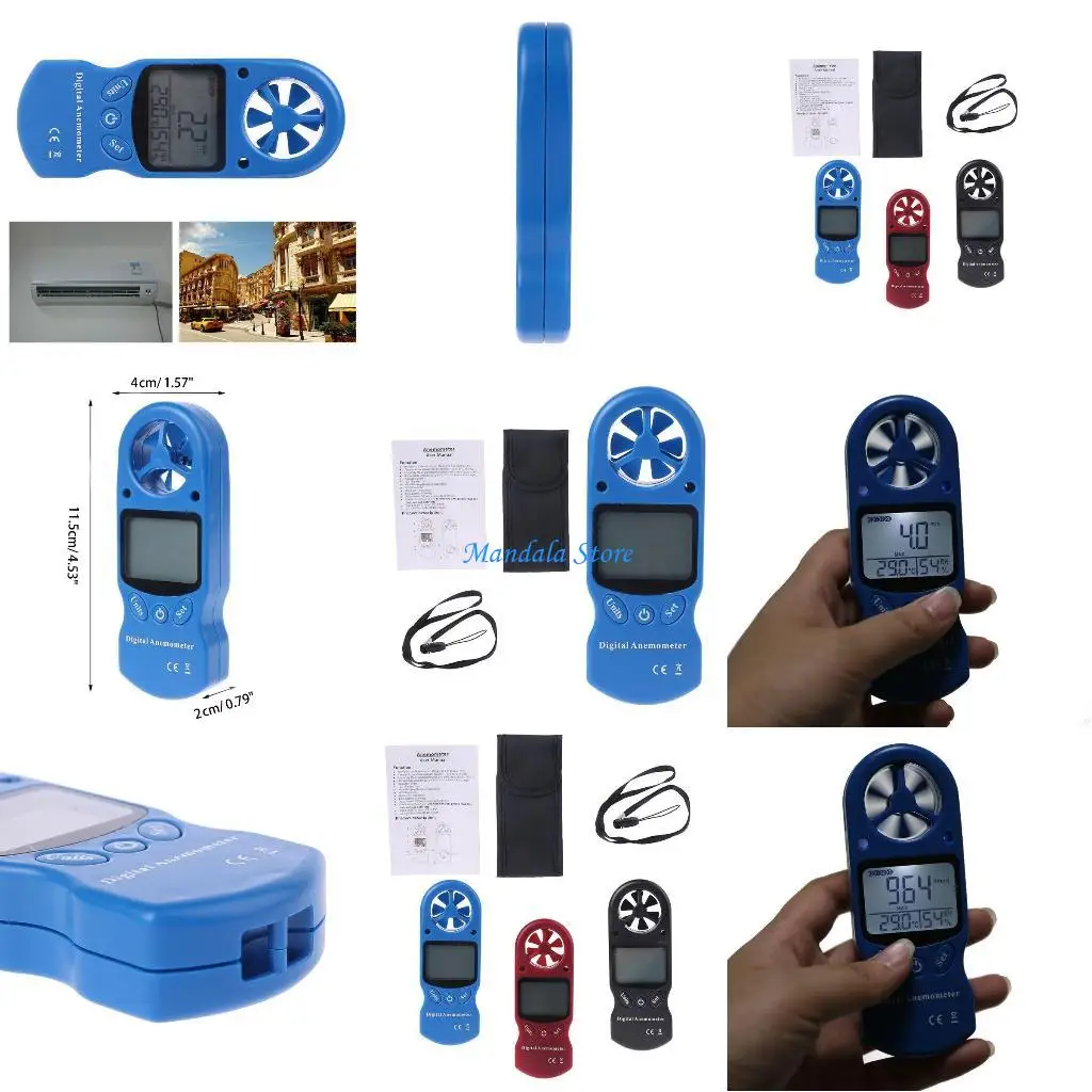 

U2JC Digital Measurement Temperature Tester LCD Display Air Speed Wind Meter