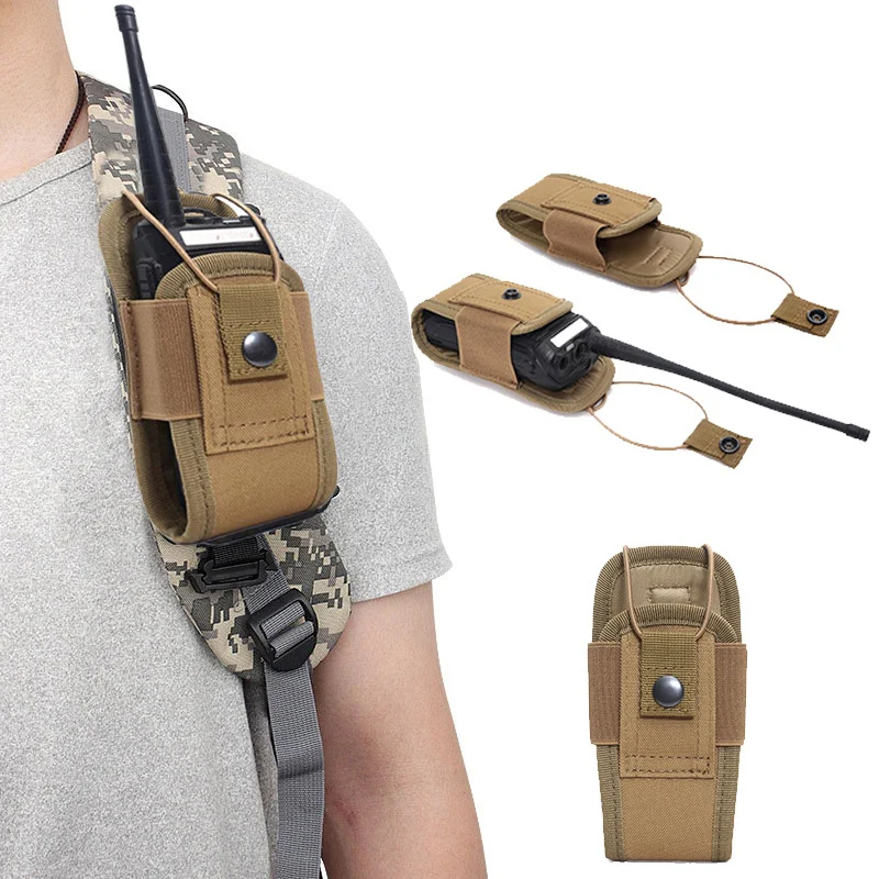 Kieszeń Taktyczna na Radiotelefon 1000D Molle, Kabura na Walkie Talkie, Przenośna Torba do Noszenia Interkomu, Torba na Polowanie i Kemping — 2
