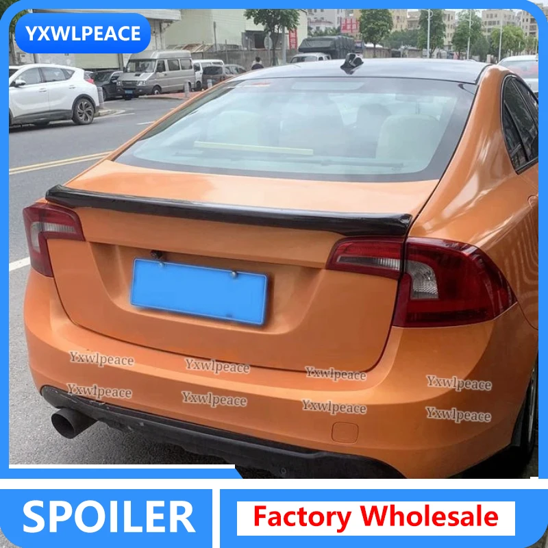 

For Volvo S60 T3 T4 T5 S60L 2012-2017 High Quality ABS Material Primer Color Car Tail Wing Trim Rear Trunk Lid Spoiler