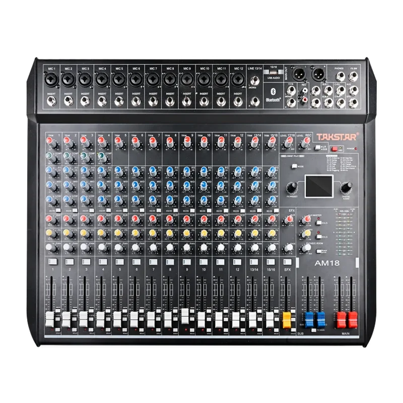 AM18 Mixer 18-Channel Indoor Outdoor Stage Audio Mixer Digital Mixer Console Professional Audio Soundcraft