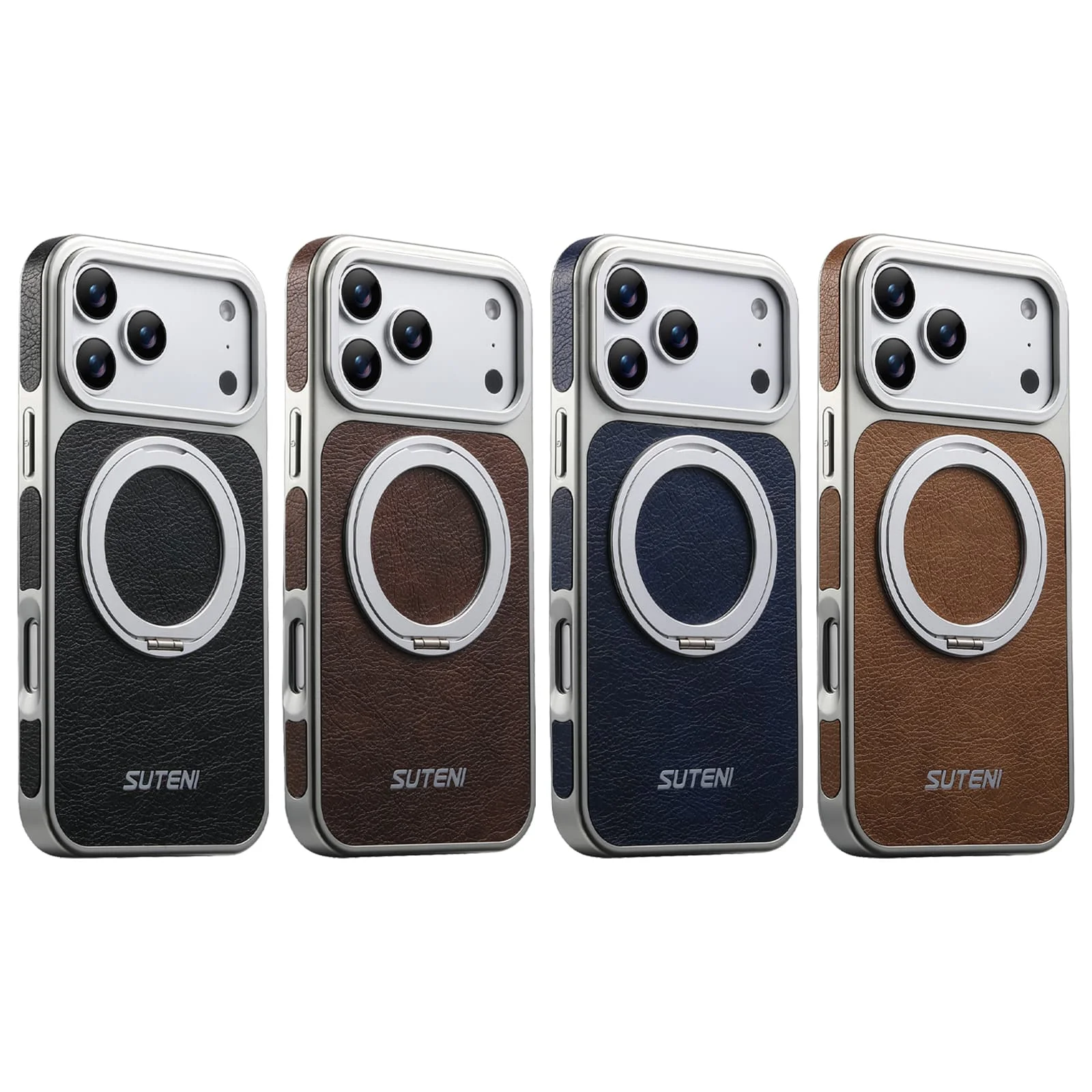 

Новый узор G6 Crazy Horse подходит для iPhone 17, PROMAX/16/15/14/3, чехол для телефона с магнитным кронштейном, искусственная кожа + ТПУ + магнит