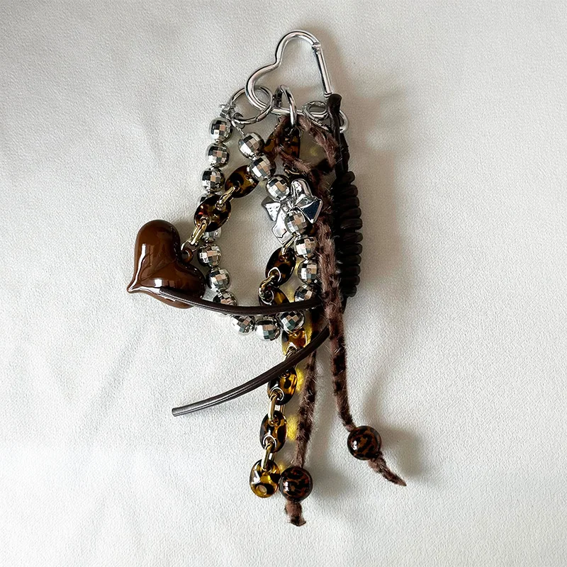girl trendy beads Key Chain Hand woven rope Backpack pendant a birthday present