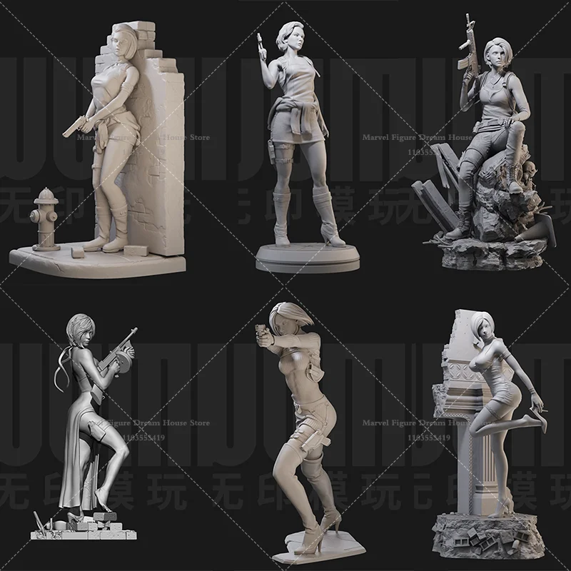 

1/24 1/18 Scale DIY Self-assembled GK 3D Resin Un-panited Doll Intelligent Loyal And Brave Jill Enigmatic Free Mercenary Wong