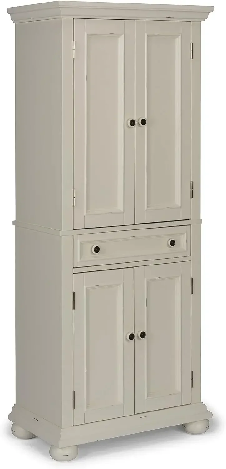 homestyles Dover 71.5 Inches High by 30 Inches Wide with Drawer and Adjustable Shelves White.