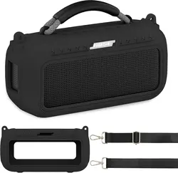 Silicone Cover Case and Shoulder Strap for Bose SoundLink Max Portable Speaker Accessories(case only)