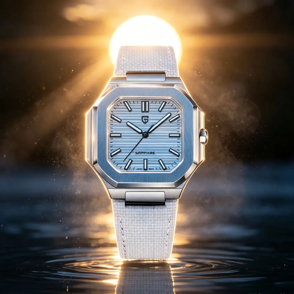 Reloj de Pulsera de Cuarzo para Hombre de la Marca PAGANI DESIGN, Cristal de Zafiro, Resistente al Agua, Acero Inoxidable VH31, Luminoso, Regalo para Hombre