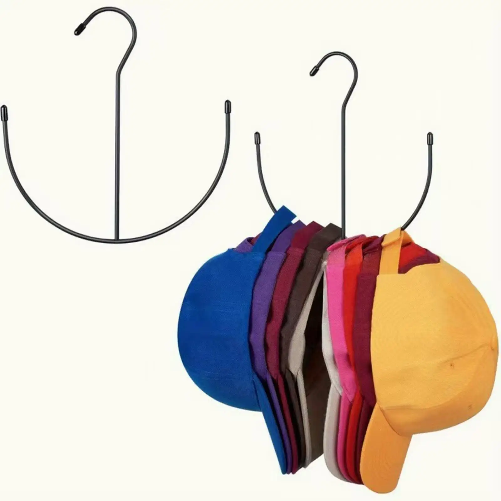 Metal Hat Organizer Belt Hanger Clothes Storage Organizer Box with Non Slip Finish for Closet Bedroom Dorm Room
