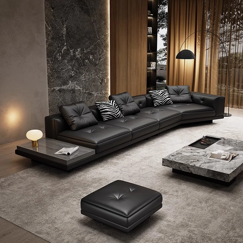 

Villa Live Room Couch Luxury Sofa Set Furniture Genuine Leather Living Room Sofas