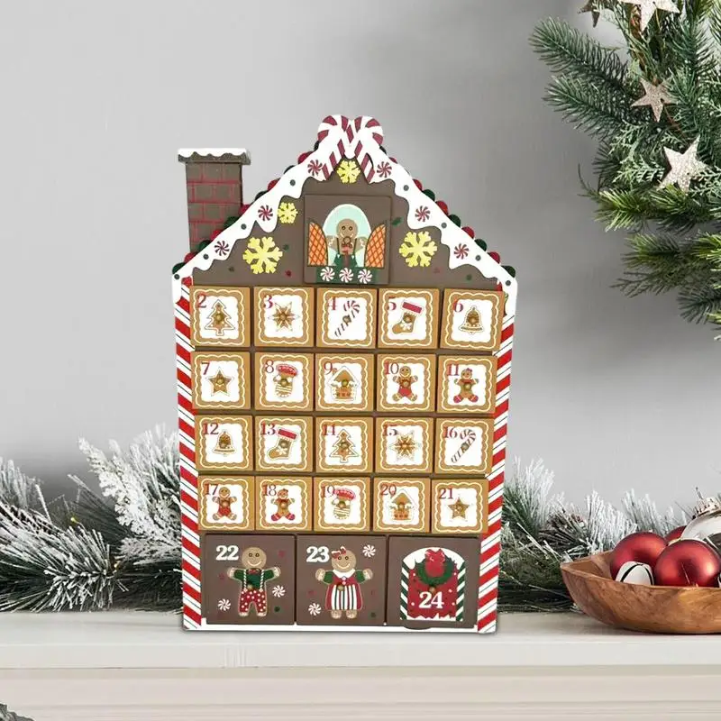 Led 24 Day Advent Calendars Reusable Advent Calendars Countdown Box Wood Fidget Calendar Countdown Calendar For Christmas