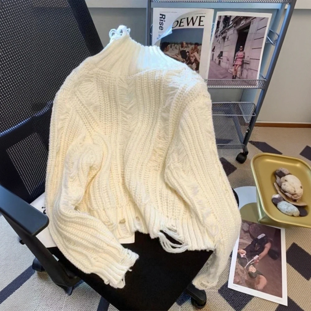 

Свитер с длинными рукавами и круглым вырезом в деловом стиле, облегающий дизайн, прямые рукава-трубы, украшение не требуется