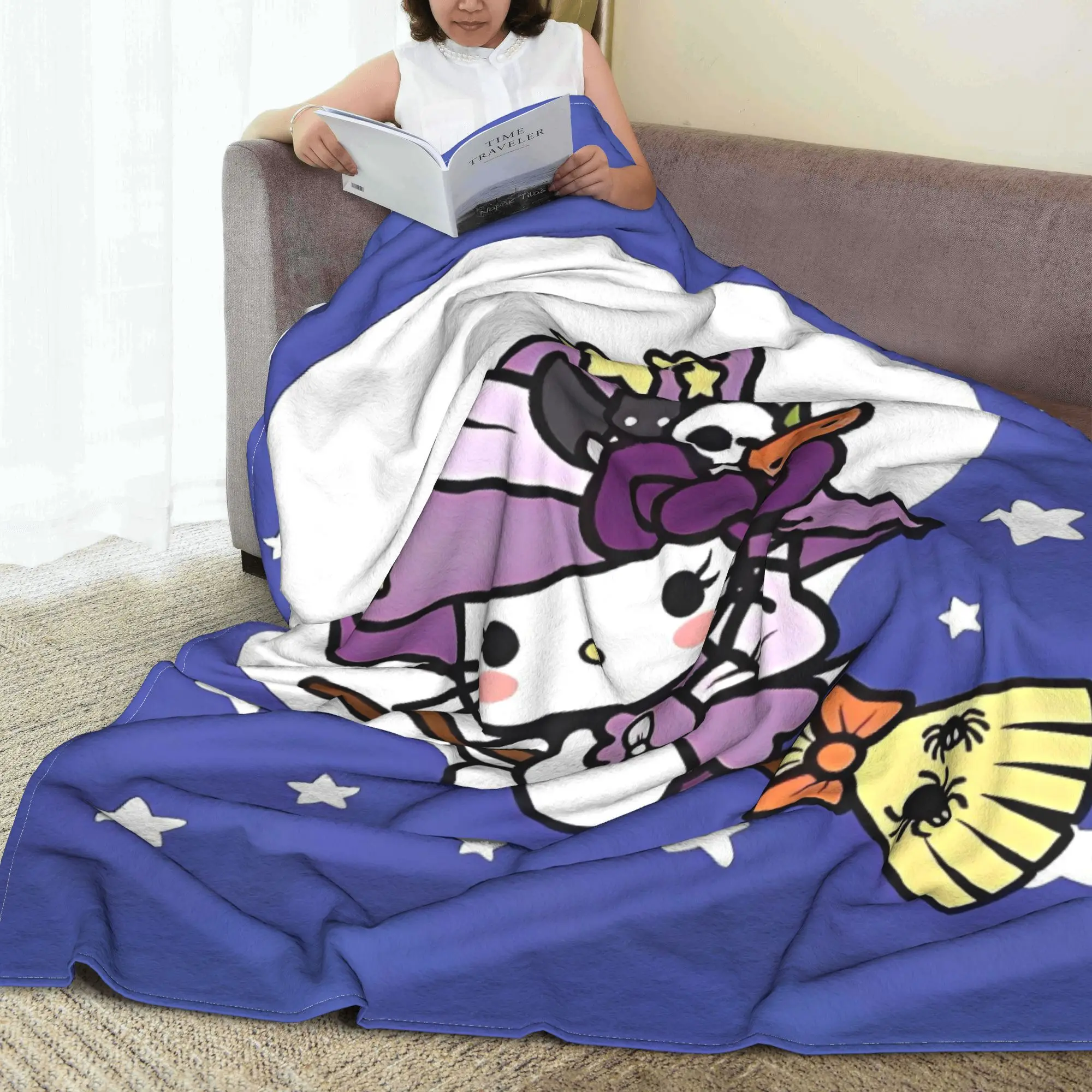 

Плюшевое одеяло «Hello Kitty», детское фланелевое одеяло на Хэллоуин для дивана, стула, мягкое дизайнерское качественное покрывало, подарок на день рождения