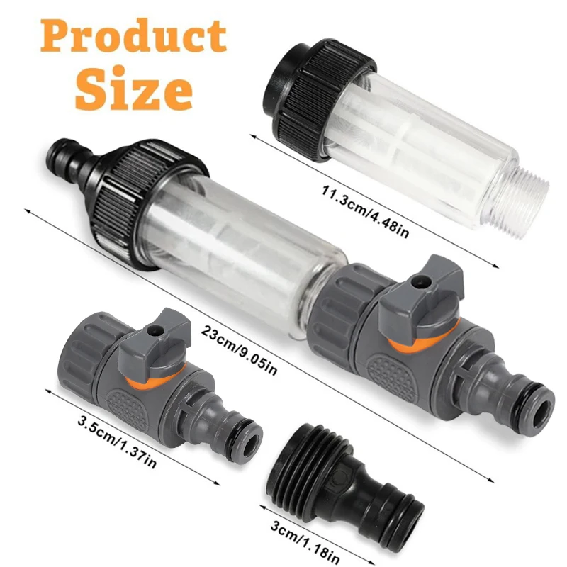 

A Set RV Water Filter Kit Pre-Filter With The Quick-Connect Adapters&3/4" Quick-Connect Easy To Clean Wide Application