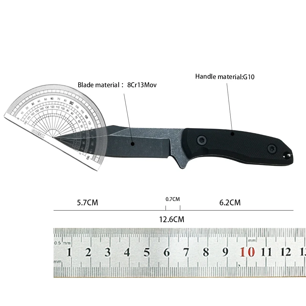 Mini Fixed Blade Knife G10 Handle 8Cr13Mov Blade Small Pocket Knife with Kydex Sheath Outdoor Survival Hunting EDC Knife