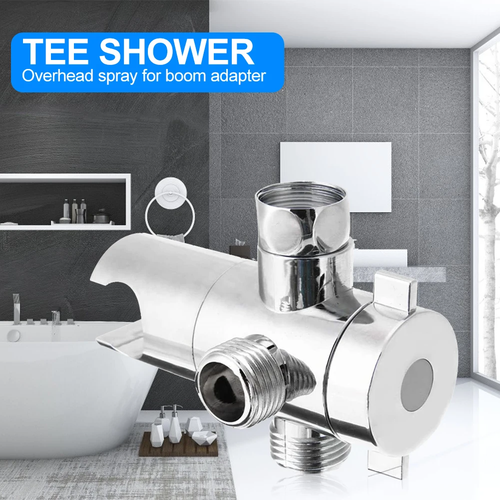 

3 Way T Adapter Tee Connector Valve Toilet Closestool Bathroom Shower Head Shuntoff Multifunction Switch Adapter Connector