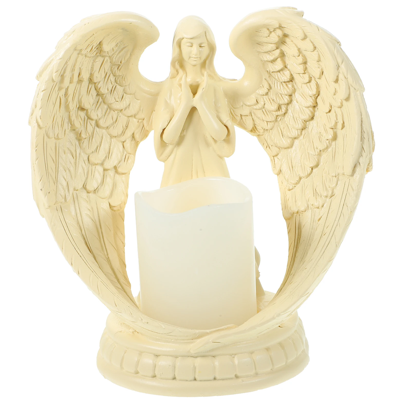 

Angel C Holder Praying Wings Figurines Elegant Decorations Home Office Store Electronic C lesticks Modern Style