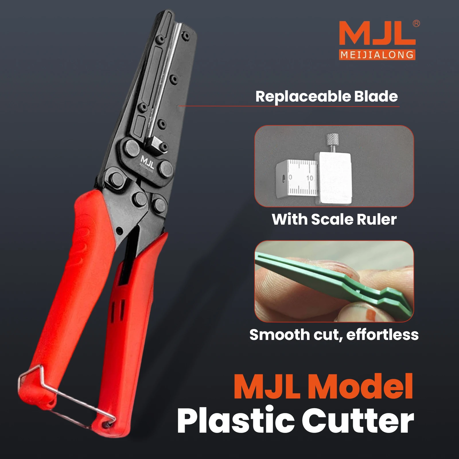 MJL Professional Model Plastic Cutter Pliers Precision Hobby Cutting Tool with Scale Ruler for Gundam Scale Model Building Tools