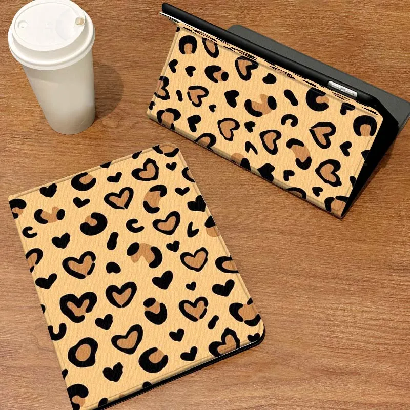 

Leopard Print Heart Pattern Case For Samsung Galaxy Tab A7 A9 A11 S6 A11 A8 S11 Lite Plus 10.4 10.5 10.1 Inch Tablet