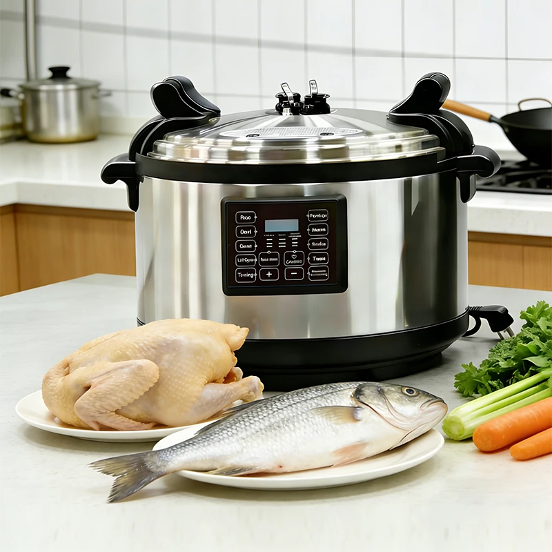 60 Liters Multifunction Electric Pressure Cooker Big Commercial Intelligent Timeing Large Capacity Stainless Steel Smart Pot