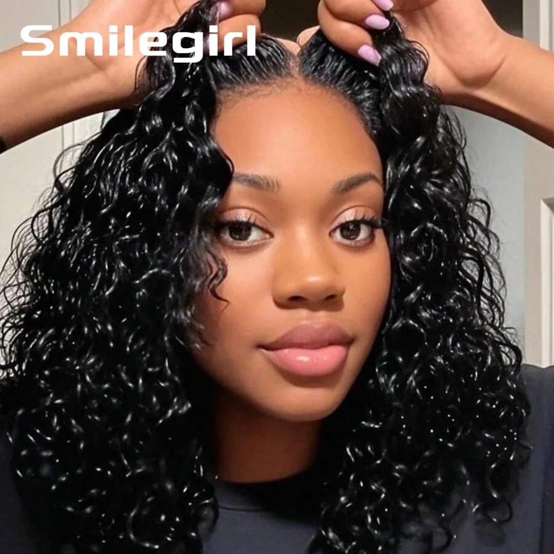 

4X4 Lace Closure Curly Bob Wigs Wear And Go Glueless Wigs Human Hair Pre Plucked Deep Wave Lace Front Wig Brazilian Hair Pre Cut For Beginners Upgraded No Glue Needed