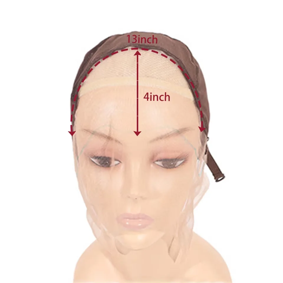 غطاء شعر مستعار دانتيل أمامي بني 13 × 4، غطاء رأس مرن من الدانتيل، ملحقات شعر مستعار ذاتية الصنع، جزء سفلي شبكي، يستخدم لصنع الشعر المستعار
