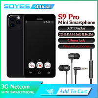 S9 Pro Mini Android8.1 Smart Phone 3.0'' Display 2GB RAM 16GB ROM With 3.5mm Jack 3G Small Phone