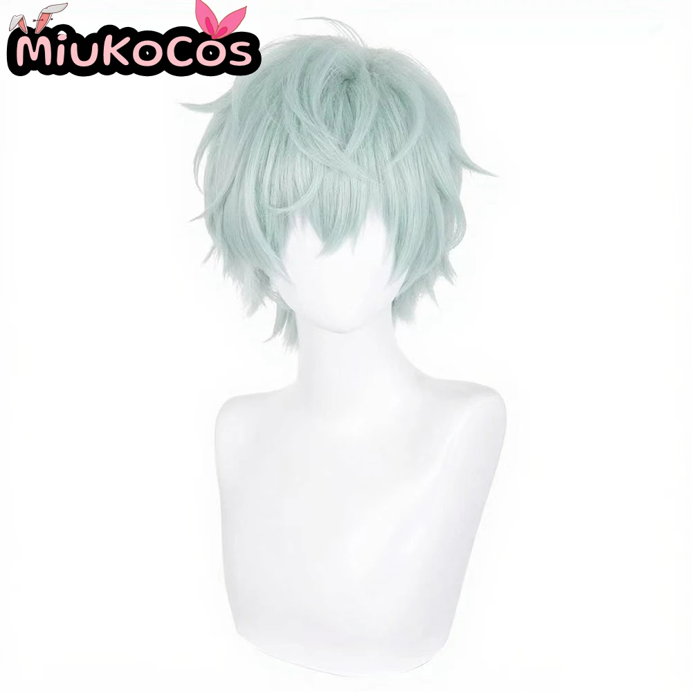 EN STOCK hasta la peluca de Cosplay MiukoCosplay Anime Alien Stage Cosplay peluca corta de Cosplay verde menta