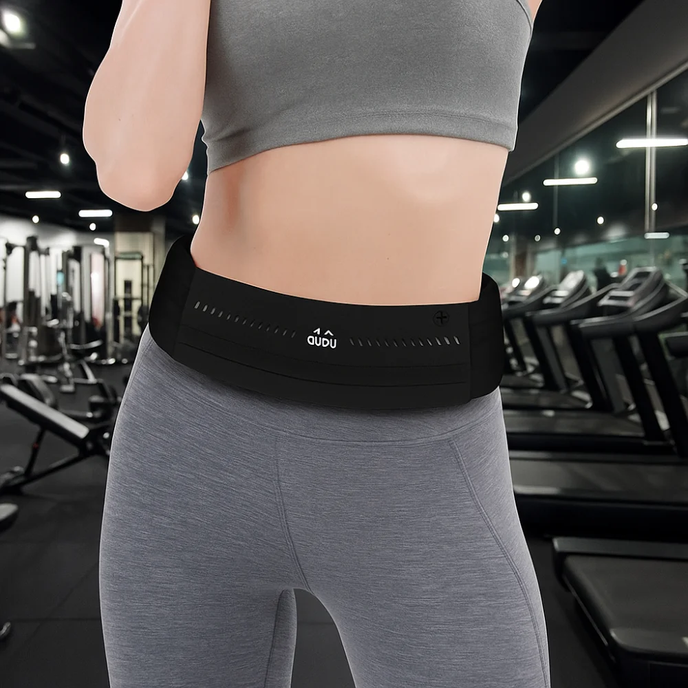 Ultra-Thin Sport Mobile Waist Bag Close Fitting Multifunctional Running Waist Bag Lightweight Breathable Sports Phone Bag