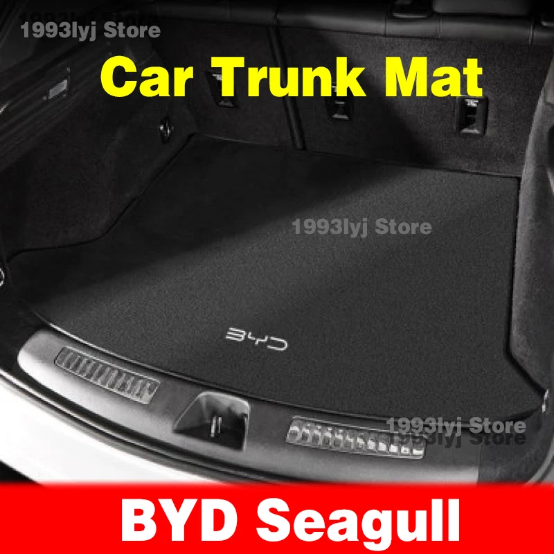 Flannel Car Mats For BYD Seagull 2023 2024 Trunk Mat Mat Accessories All Weather Dustproof Protection Pad