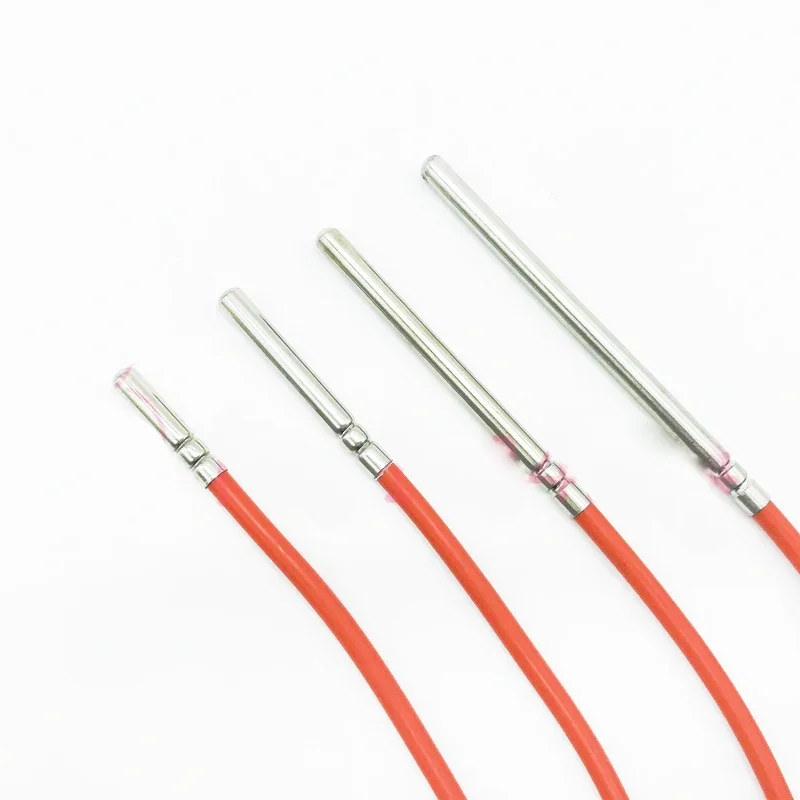 Imagem -04 - Fs-sensor de Temperatura Pt1000 Impermeável Cabo do Silicone Resistente ao Calor50200 °c Sonda mm Comprimento da Inserção 100 mm Fios 1m