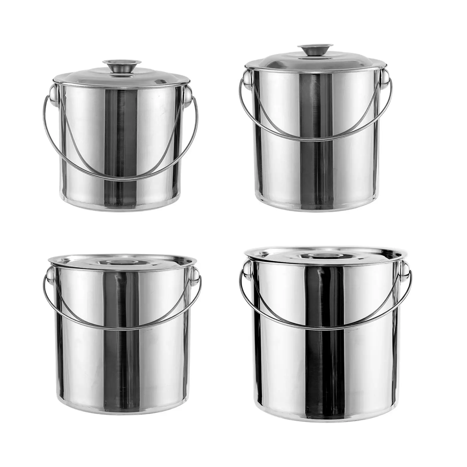 Thick Bottom Double Handle Stainless Steel Stockpot Saucepan Stew Boiling Pan for Kitchen Restaurant Cooking