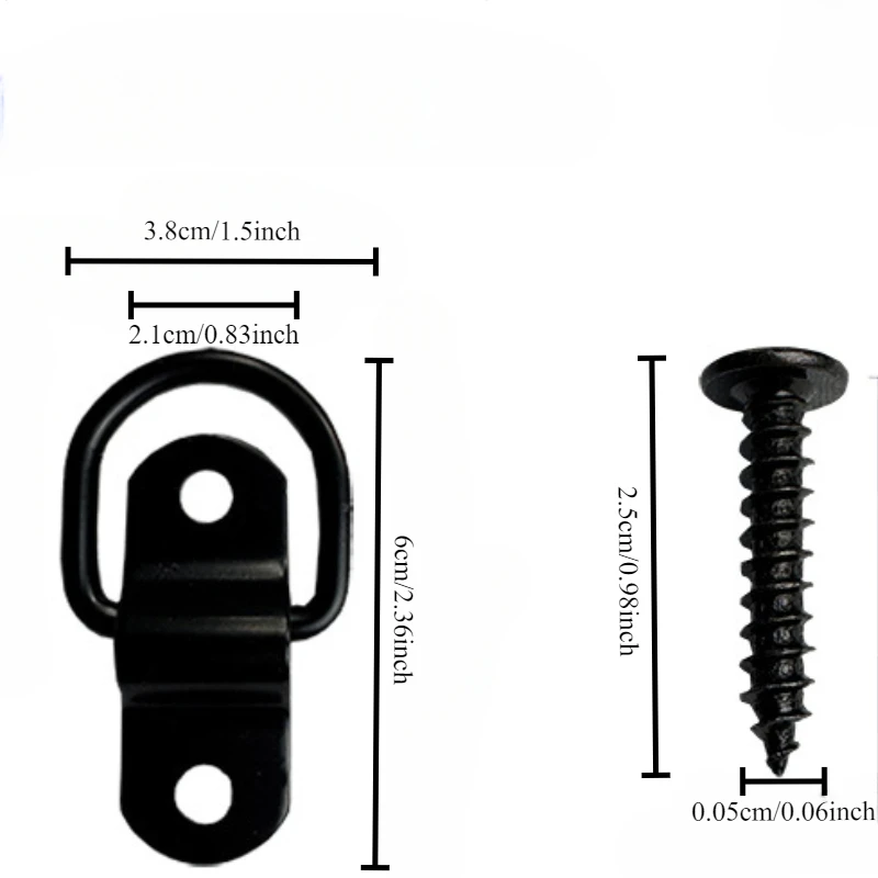Car trunk D-type pull ring pickup truck rear bucket fixed reinforcement automotive parts Exterior Interior Accessories