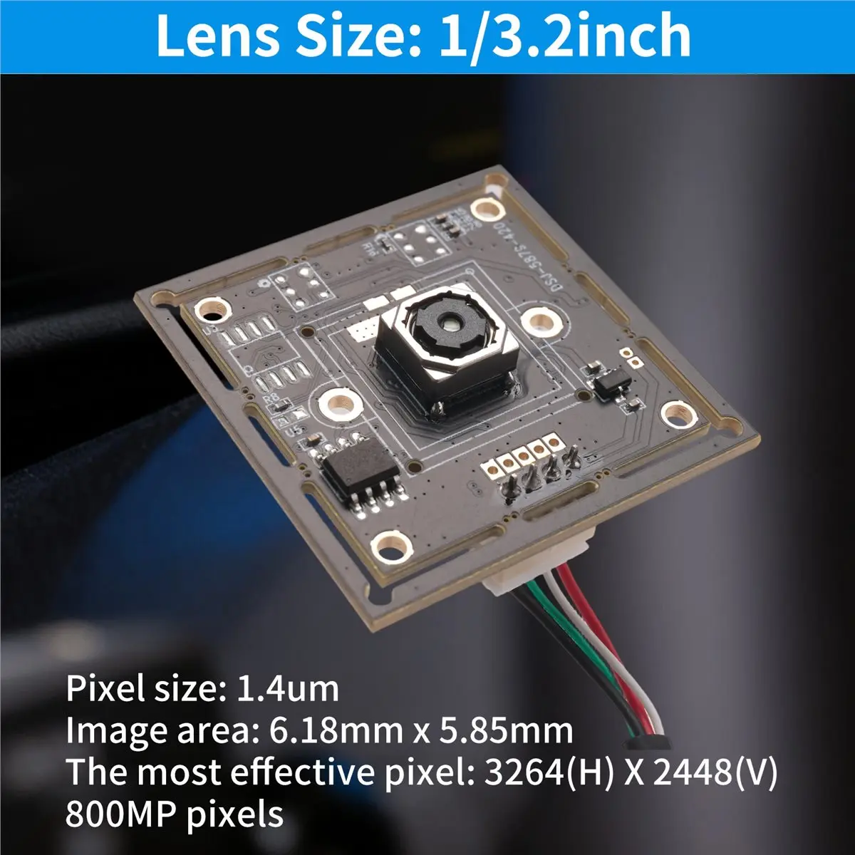 HowAA87 Autofocus Camera Module 8MP CMOS IMX179 Sensor HD 4K 3264 X 2448 Mjpeg Mini USB2.0 Webcam Board for Linux, Windows