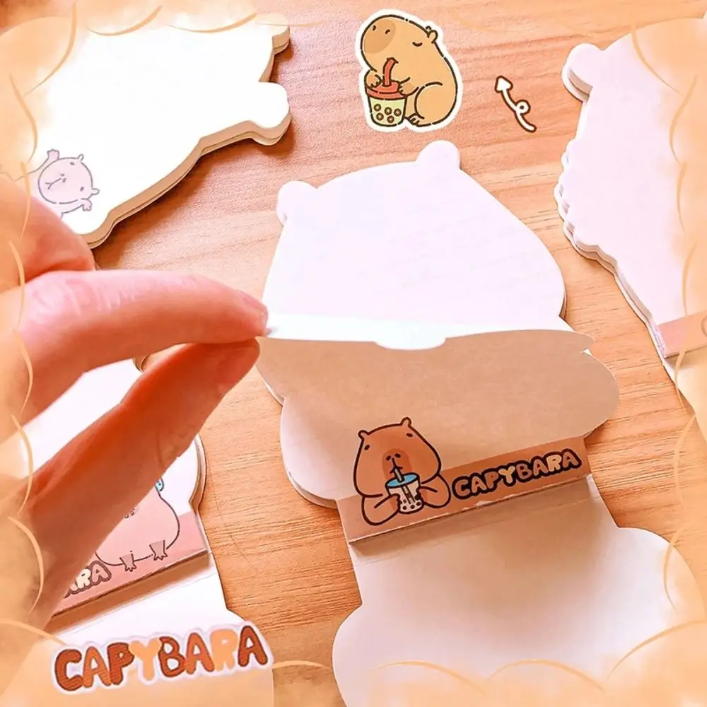 To Do List Kawaii Capybara Notebook Color Page Portable Small Notepad Diary Cute Mini Writing Pad Office