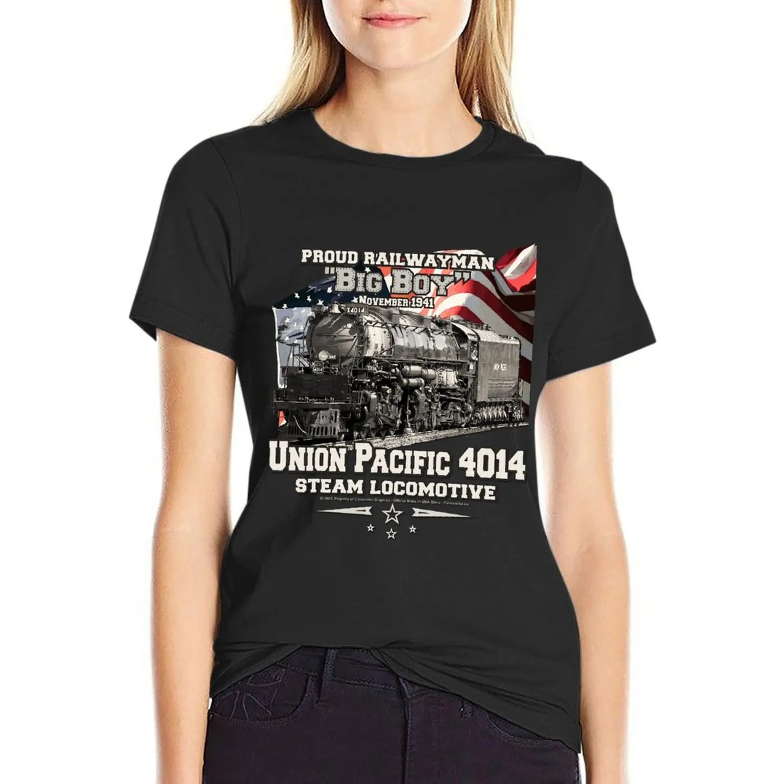 

Steam Locomotive 4014 BIG BOY T-Shirt female shirts graphic tees hippie clothes tshirts for Women