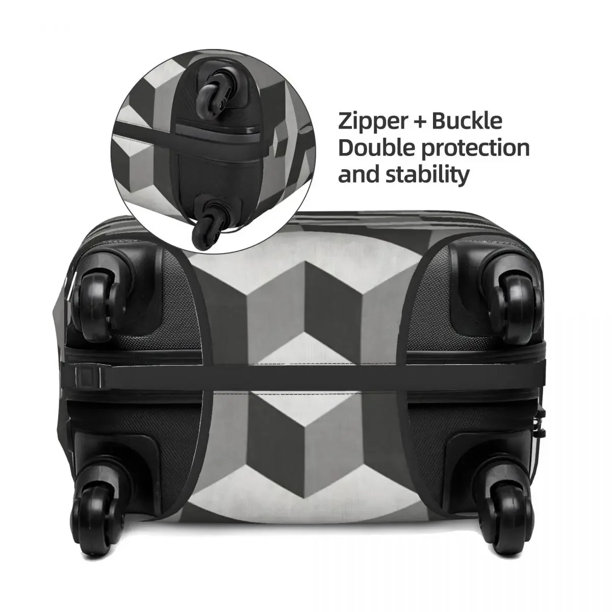 Geometric  Pattern Print Luggage Protective Dust Covers Elastic Waterproof 18-32inch Suitcase Cover Travel Accessories