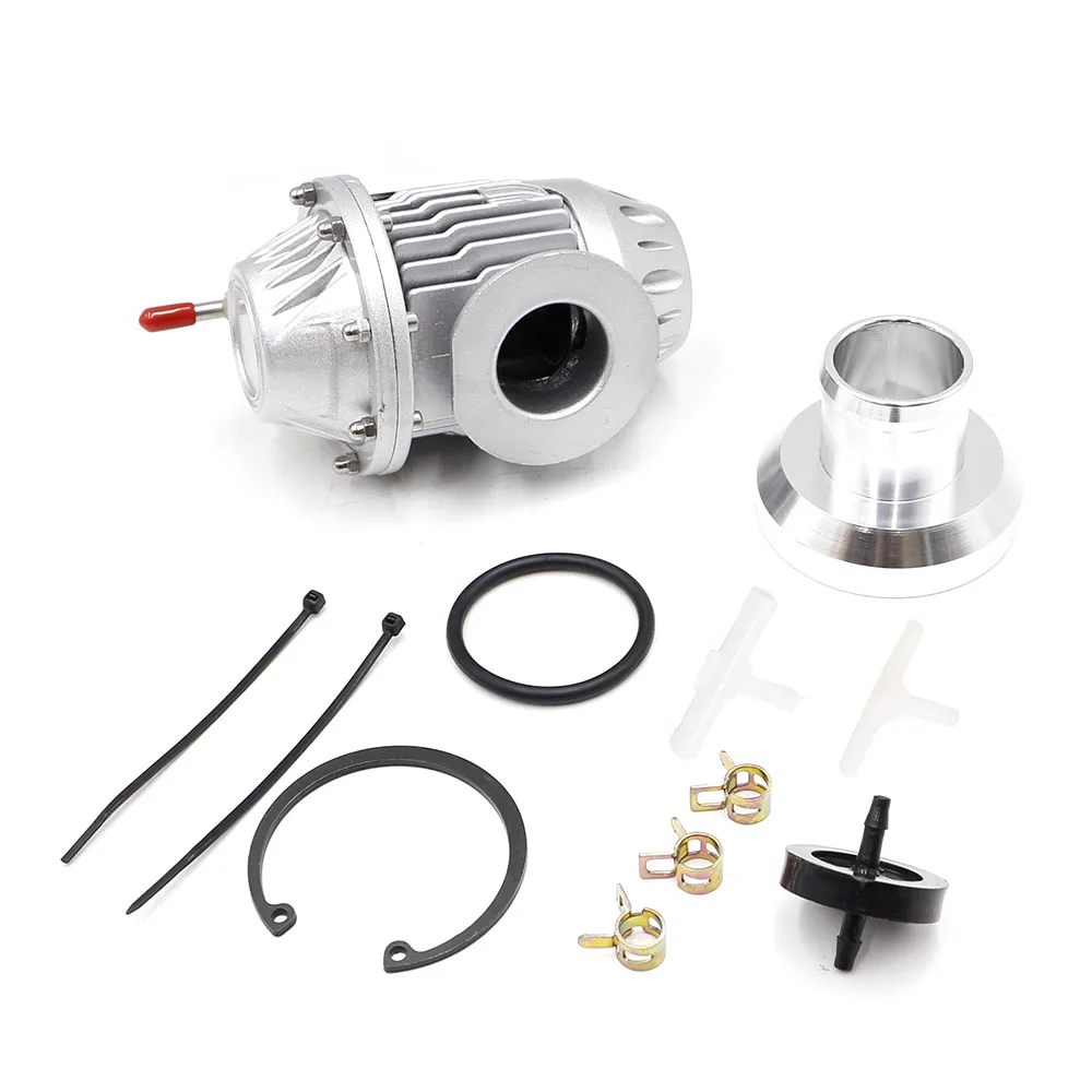 Universal SQV SSQV Turbo Blow Off Ventil Bov mit Adapterflansch IV 4, Schwarz/Silber TKSQV4