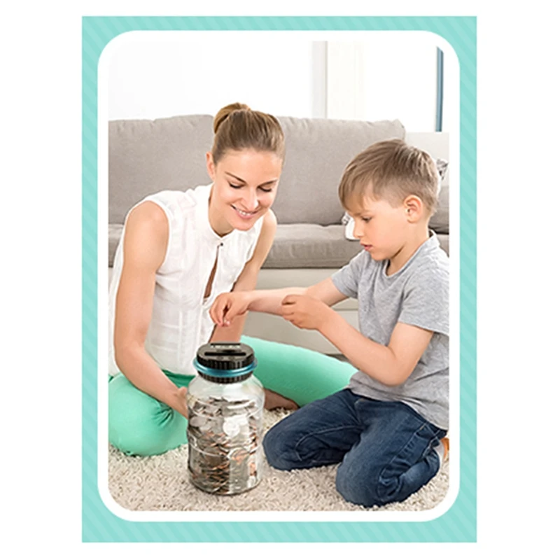 

Digital Coin Counting Money Saving Box - LCD Electronic Piggy Bank for EURO Coins, Ideal Gift