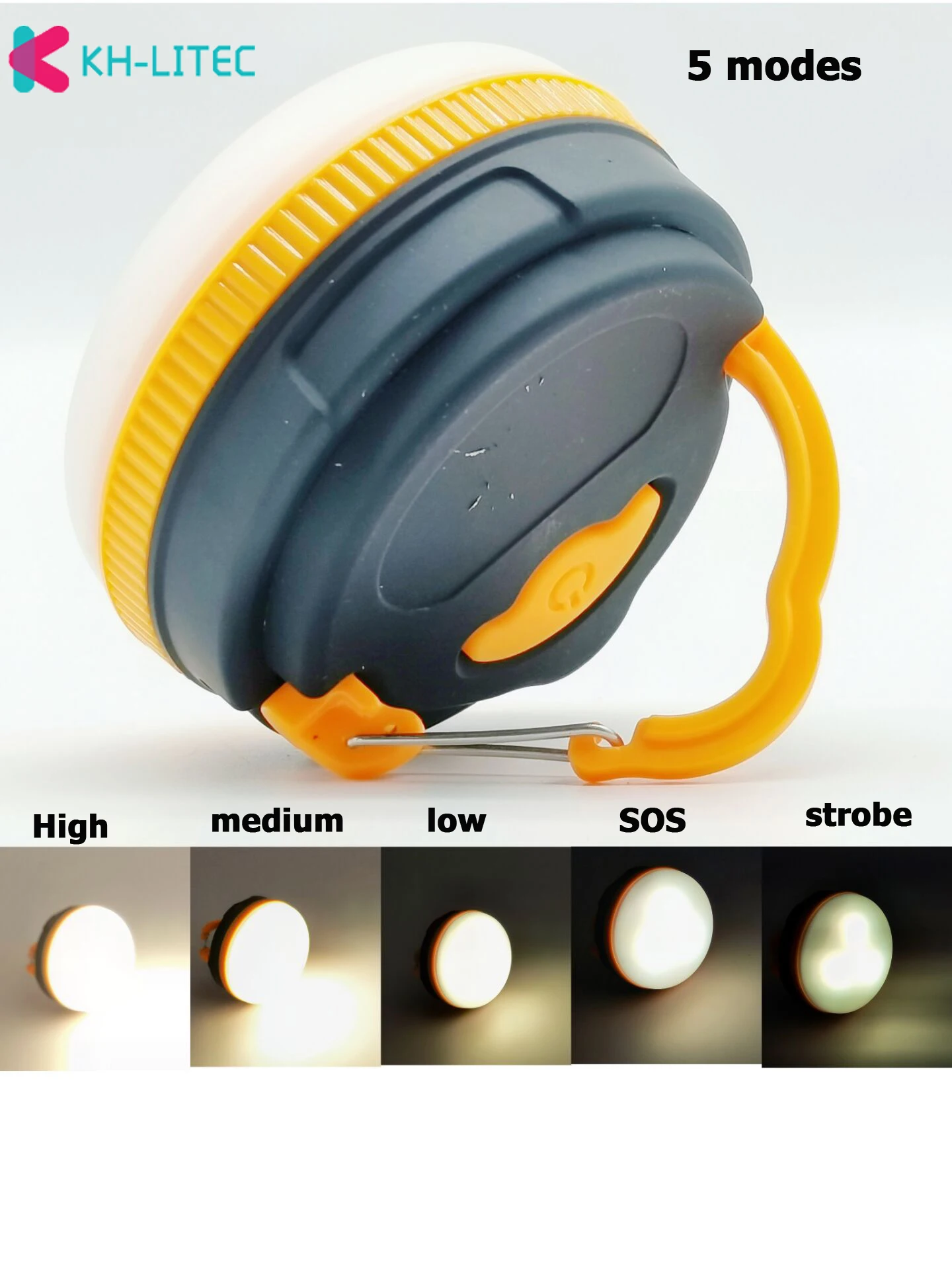 LED Lantern Portable Camping Light Outdoor Tent Light With 5 Modes Restractable Hook For Backpacking Hiking Home Emergency Lamp