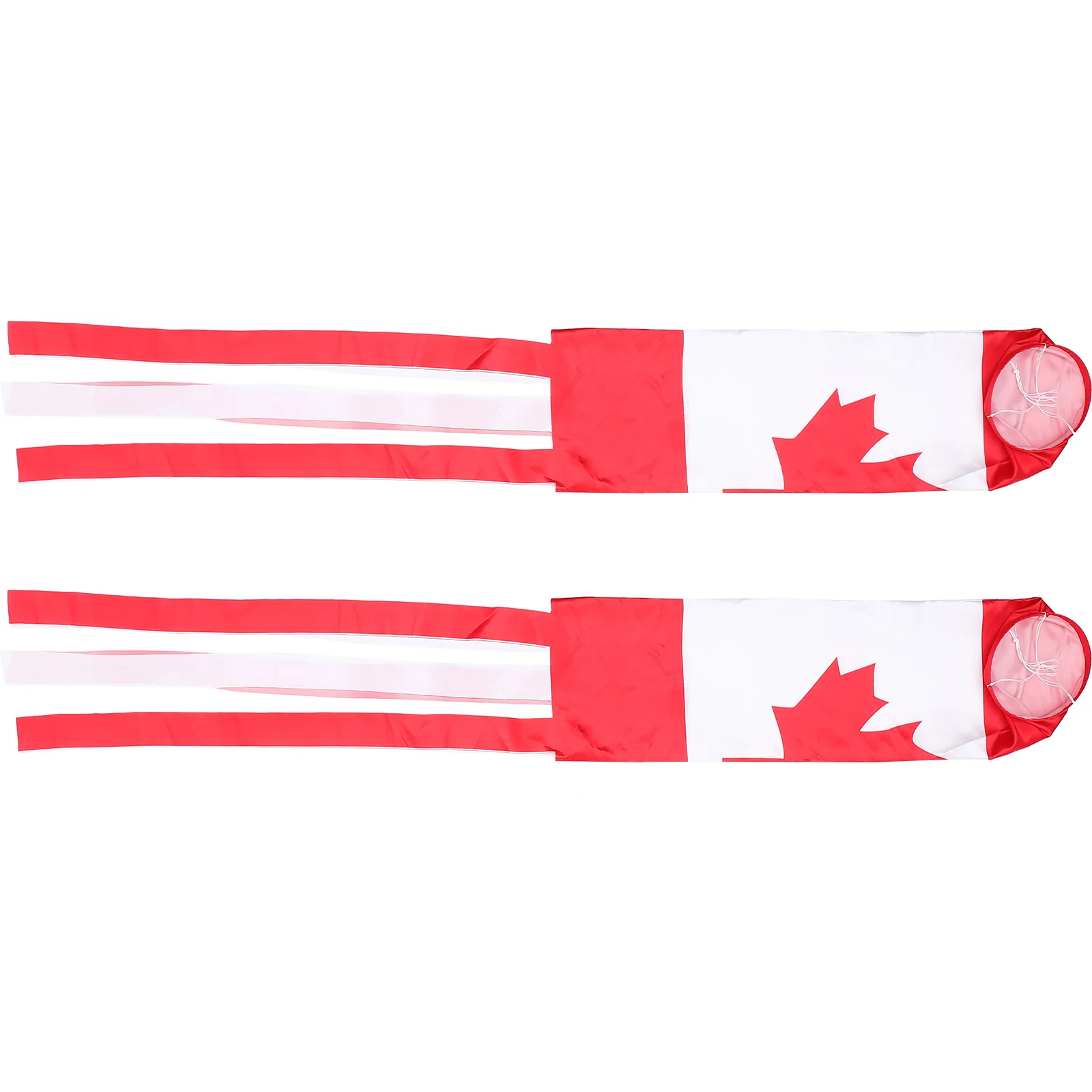 2 Pcs American Flag Decorative Canada Windsock Outdoor Winter Decorations Decorate Household Courtyard Accessory Red Delicate