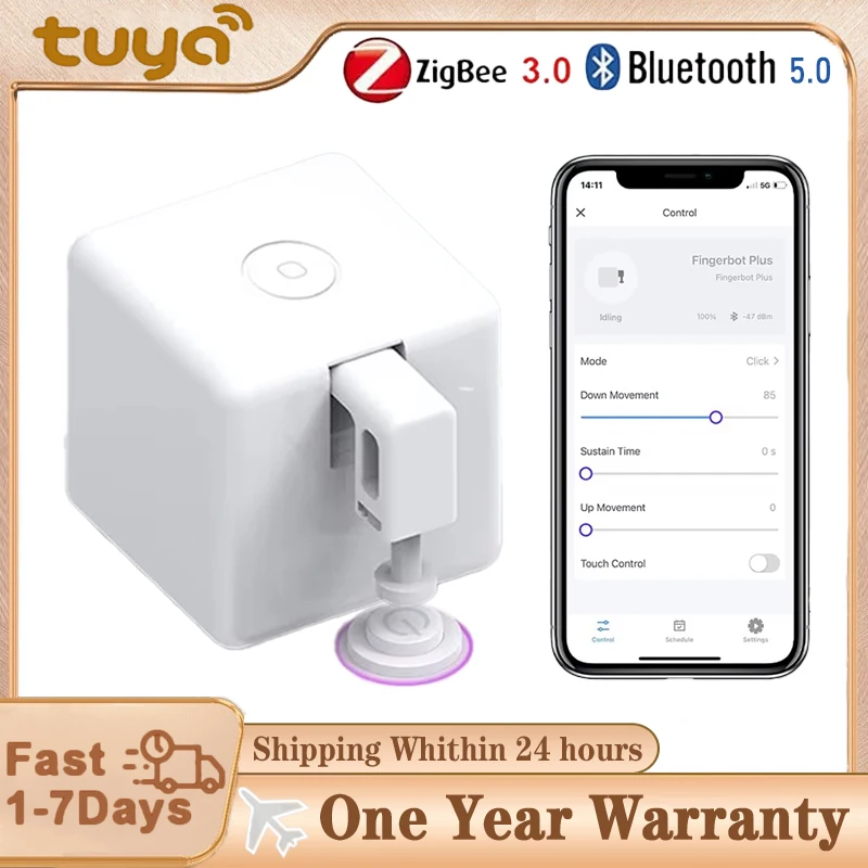 

Tuya Zigbee Bluetooth Fingerbot Plus version Robot Button Pusher Switch Bot Smart Home WorkWith Alexa Google Home Smart Life App