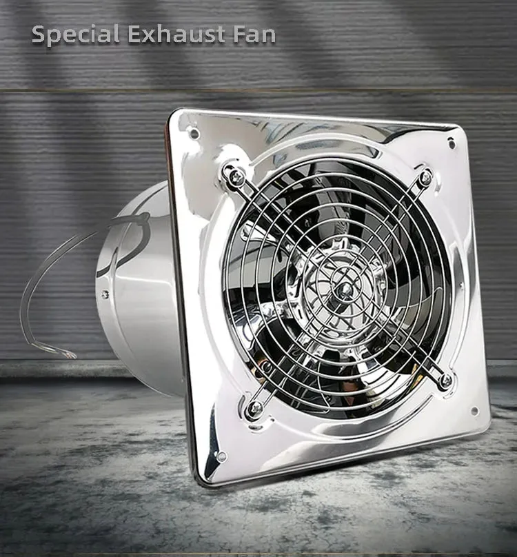 Nuevo Extractor de aire de 12 pulgadas para inodoro, cocina, baño, colgante de pared, ventana, ventilador de conducto, ventilador Extractor